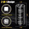 Topec 26mm x 27mm Flip Lug Nut Extractor, 1/2" Drive