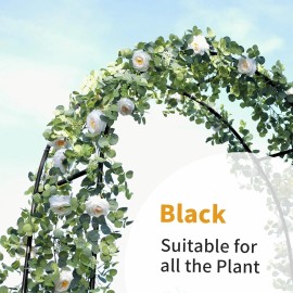 78\"H X 45\"W Adjustable Black Metal Garden Arch Trellis Arbor Trellis for Garden Climbing Plants & Wedding Decorcolor: Black Color