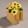 7.8inch Square Brown Kraft Paper Bags Flowers Gift Bags with