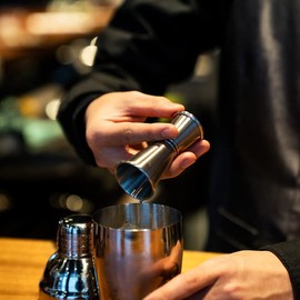 Aoyoshi 520877 Cocktail Measure Cup, 0.6 fl oz (15/30 ml), Matte Silver, Diameter 1.6 x Height 3.3 inches (41 x 85 mm)