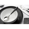 Grunwerg 2DS650BK Yin & Yang Dessert Spoons, Stainless Steel, Black