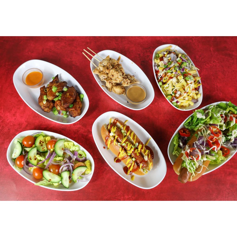 Harfield Deep Oval Small Plates Pack of 3 300ml Food