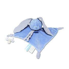 BABY NAT BN0619 Blue Rabbit Plush Toy