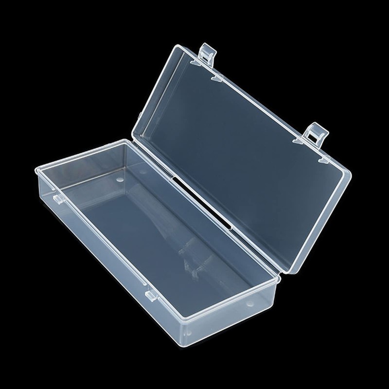 LJY 10 Pieces Rectangular Empty Mini Clear Plastic Organizer Storage