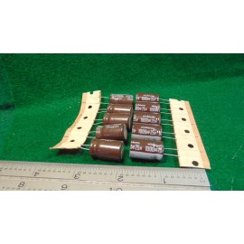 (10) NICHICON 1000uf 25 WV Radial Lead Electrolytic Capacitors NOS