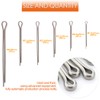 Rustark 110Pcs 6 Sizes 304 Stainless Steel Cotter Pin Clip