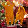 NEWCOSPLAY Unisex Adult Brown Reindeer Onesie Plush One Piece Pajamas