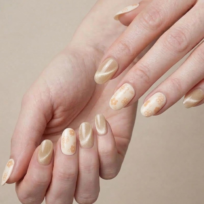 Semi Cured Gel Nail Strips,UV Light Needed, Lasting Gel Nail