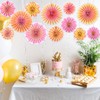 Boho Paper Fans Party Decorations Daisy Paper Flowers Hanging Fans
