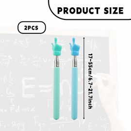 Bojueshaw 2pcs Extendable Teacher Pointer Sticks,Retractable Classroom Pointer,Small Finger Pointer Stick for Whiteboard,Presentations