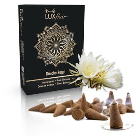 Night Queen Incense Cones, 25 Incense Cones, Glow Duration per Cone, Approx. 25 Minutes Naturally Produced, Floral Aroma for Yoga, Meditation & Relaxation