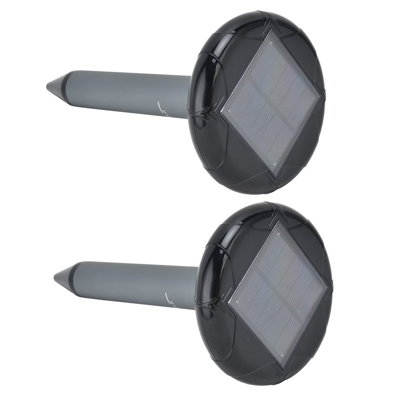 2PCS Ultrasonic Animal Repeller Solar Mouse Repeller Expeller for Outdoor