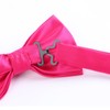 Alizeal Mens Solid Color Adjustable Bow Ties, Hot Pink