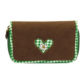 friedrich|23 Bavaria Coin Purse - Brown/Pink - 13005, Braun/Grün (Brown) - 13005-7