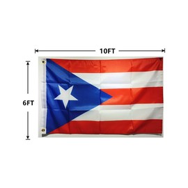 ACWIPT Puerto Rico Flag Puerto Rican National Flags 6x10FT,Vivid Color,100D Premium Polyester Banner with Brass Grommets for Indoor and Outdoor. (6x10ft)