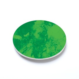 Marbled Splash Bright Lime Green 2.75 x 2.75 Ceramic Car Coasters Pack of 2