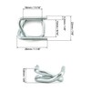 QWORK Metal Wire Buckle, 1/2" Width, 200 Pack, Silver, for