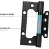 goldenwarm 6 Pack Non Mortise Hinges for Interior Doors 4