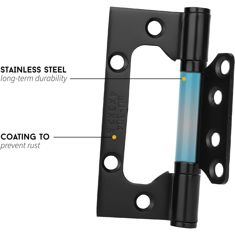 goldenwarm 6 Pack Non Mortise Hinges for Interior Doors 4