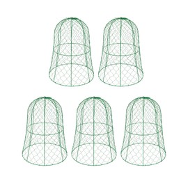YIYIBYUS Garden Chicken Wire Cloche, 12.99" Diameter x 15.75" Height Plant Protective Covers Metal Cage Plant Protector Cover for Gardens, Parks, Yards, Balconies, Farms (5pcs, Green)