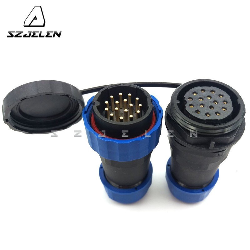SZJELEN SD28 28MM 16Pin Pair Aviation Cable Connector Plug Socket,Waterproof