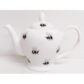Rainbow Decors Bees Teapot Fine Bone China Bumblebee Small Tea Pot 20oz Hand Decorated UK, Multicolour