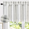 DriftAway Farmhouse Linen Lined Valance Double Layer Thermal Insulated Room