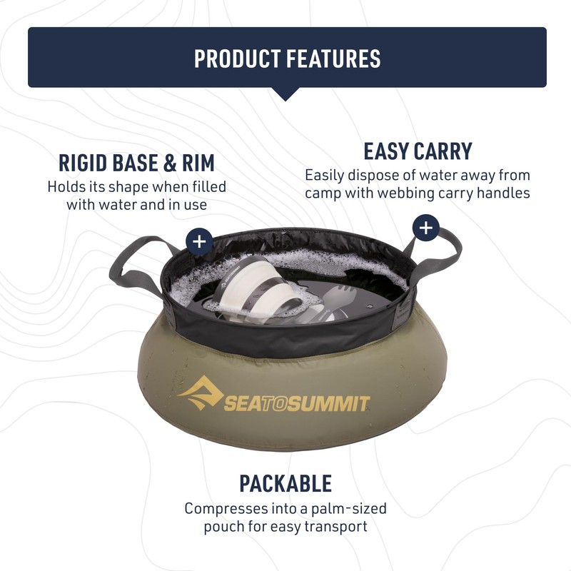 Sea to Summit Collapsible Camp Kitchen Sink, 5 Liter
