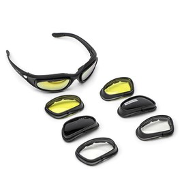 HOUSON Polarized Tactical Glasses, Airsoft Glasses Tactical Goggles Sports Polarized Cycling Paintball Glasses Night Driving Glasses