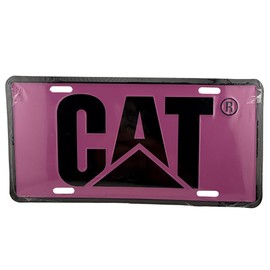 Caterpillar Dark Pink/Black Ladies Vanity Aluminum License Plate