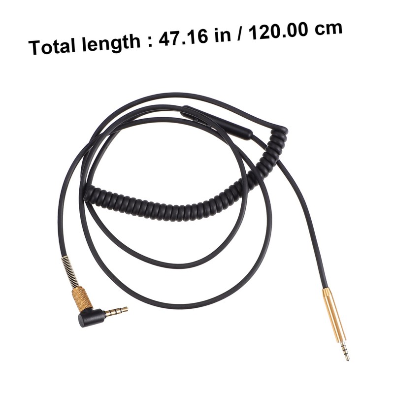 jojofuny 2pcs Wired Control Spring Audio Cable for Headphones Flexible