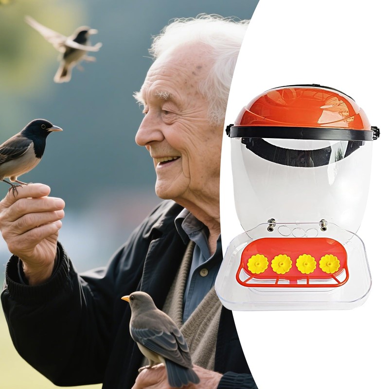 Hummingbird Hat Feeder for Head - Wild Bird Feeders,4 Feeding