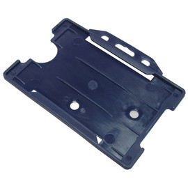 Customcard ltd® Open Faced Rigid ID Card Badge Holder Navy Pack of 10