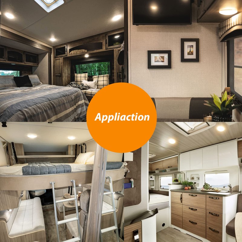 Dream lighting RV Lights LED Dome Light with Push Button