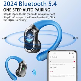 Rolosar Bluetooth 5.3 Kopfhörer Sport, Kopfhörer Kabellos Bluetooth Noise Cancelling kopfhoerer mit 50H Stereo