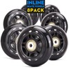 TOBWOLF 8 Pack 76mm 84A Inline Skate Wheels with ABEC-7