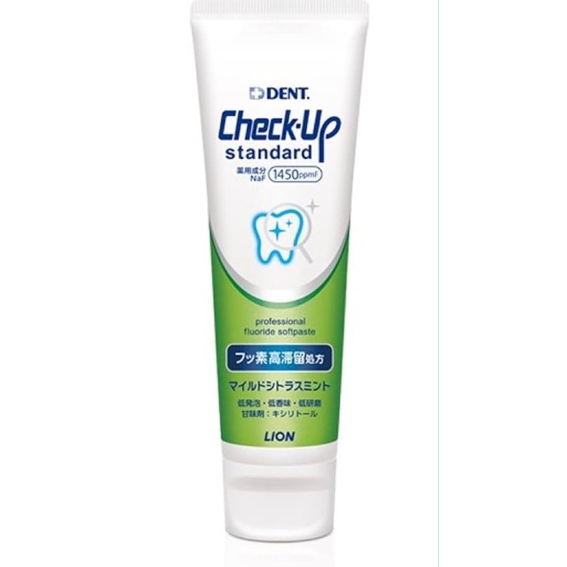 Lion Dental Materials Paste Check-Up Standard 1450F 135g Mild Citrus