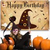Hillsuren Wizard Birthday Backdrop Banners, 6 x 3.6 ft Happy