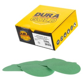 Dura-Gold Premium 5" Green Film PSA Sanding Discs - 150 Grit (Box of 50) - Film Back Self Adhesive Stickyback Sandpaper Discs for DA Sanders, Fast Cut Abrasive - Sand Automotive Paint Woodworking Wood
