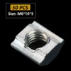 50pcs Carbon Steel Sliding T slot Nut for 20 Series