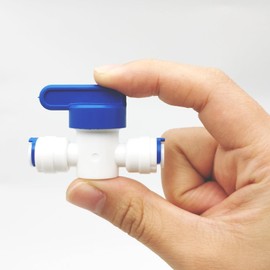 CESFONJER 1/4" Inline Tap/Shut-Off Valve/Isolation Valve for 1/4" Fridge Freezer/Reverse Osmosis Water Filter System Water Pipe Tubing (8 Pcs)