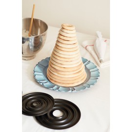 Fox Run Non-Stick Kransekake Mold, 1.75 x 8.75 x 8.75 inches, Black