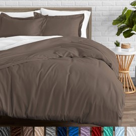 Bare Home Duvet Cover and Sham Set - Queen Size - Premium 1800 Ultra-Soft Brushed Microfiber - Hypoallergenic, Easy Care, Wrinkle Resistant (Queen, Taupe)