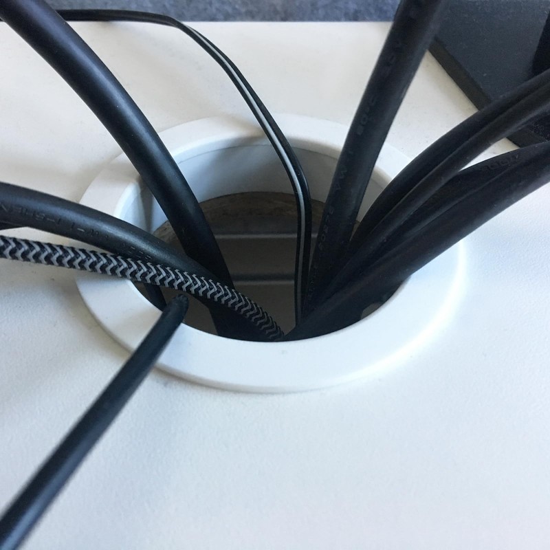 uxcell Cable Hole Cover, 2Inch/50mm Zinc Alloy Desk Wire Cord