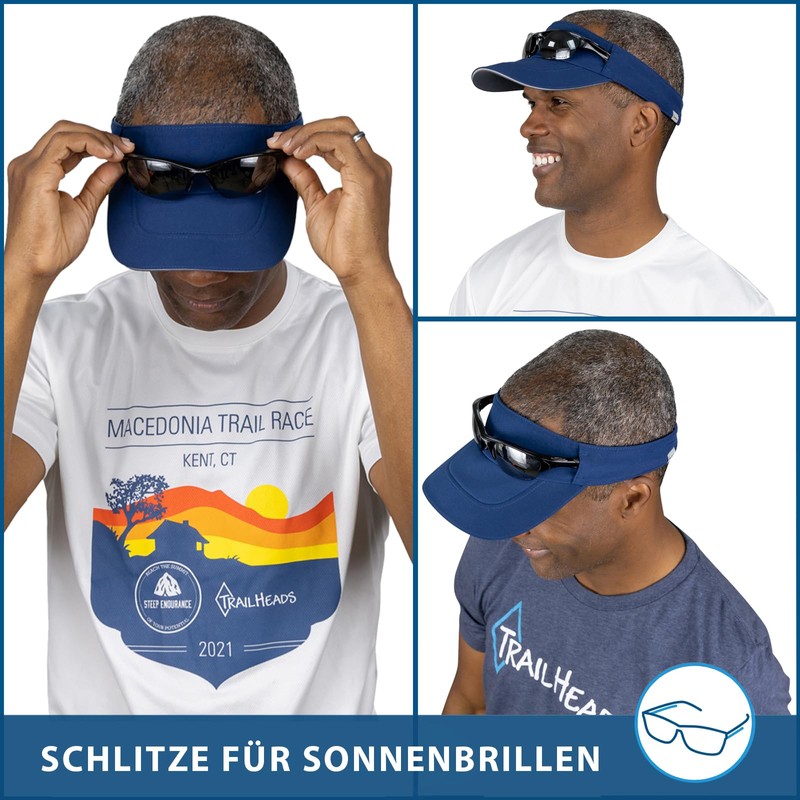 TrailHeads Visor Cap Men's - Sun Visor for Running, Golf
