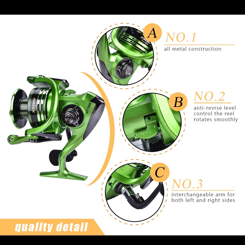 Salt Freshwater Metal Heavy Duty Lightweight Casting Spinning Fishing Reel