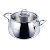 Venus Stainless Steel Deep Stock Pot with Glass Lid Soup