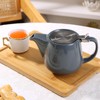 Auxmeware - Ceramic Teapot With Stainless Steel Infuser, Heat Resistant,