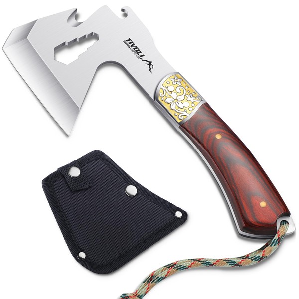 TIVOLI Camping Axes 4 in 1 Portable Small Axe with