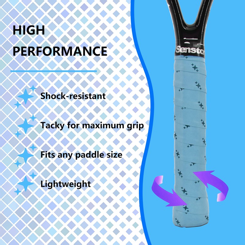 Senston 3pcs Racket Grip Tapes Twinkling Stars Overgrips For Racket
